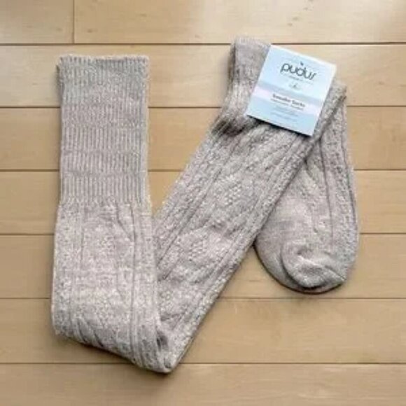NWT Pudus Knee-High Sweater Socks - Picture 1 of 4